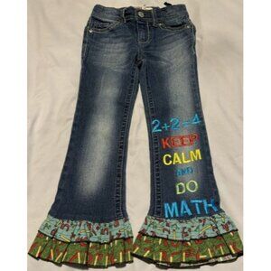 l.e.i. Lei Chelsea Lowrise Boot Cut Jeans Girls 5 Regular Y2K Math Ruffles